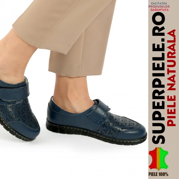 Chaussures décontractées en cuir véritable pour femmes avec velcro |RITTIZ|