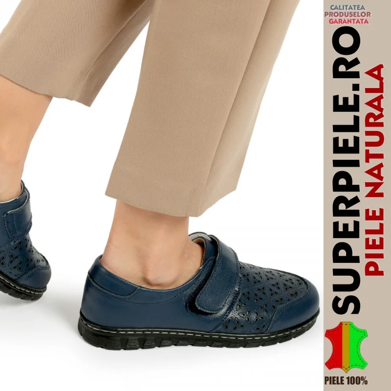 Chaussures décontractées en cuir véritable pour femmes avec velcro |RITTIZ|