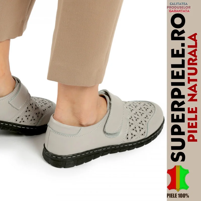 Chaussures décontractées en cuir véritable pour femmes avec velcro |RITTIZ|