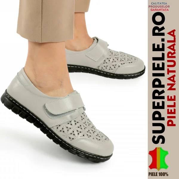 Chaussures décontractées en cuir véritable pour femmes avec velcro |RITTIZ|