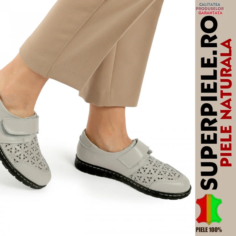Chaussures décontractées en cuir véritable pour femmes avec velcro |RITTIZ|