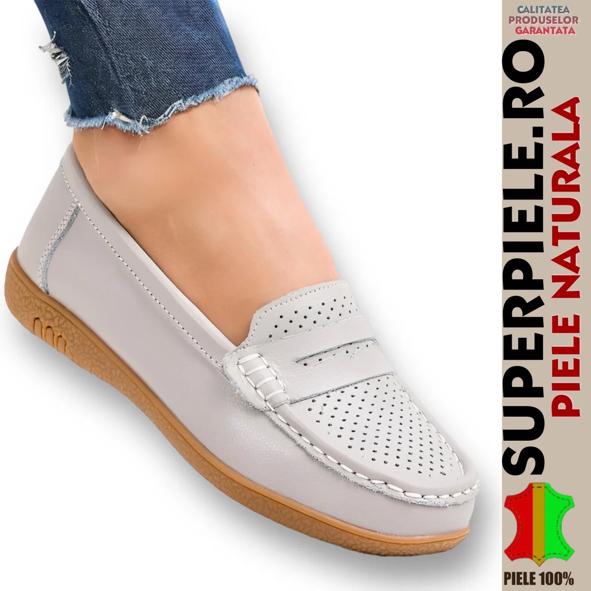 DAMENMOKASSINS |ANGEVA| NATURLEDER-4 Farben