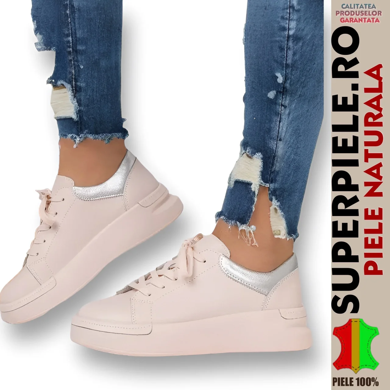 CHAUSSURES DÉCONTRACTÉES Rose |ZARAVA|-CUIR NATUREL