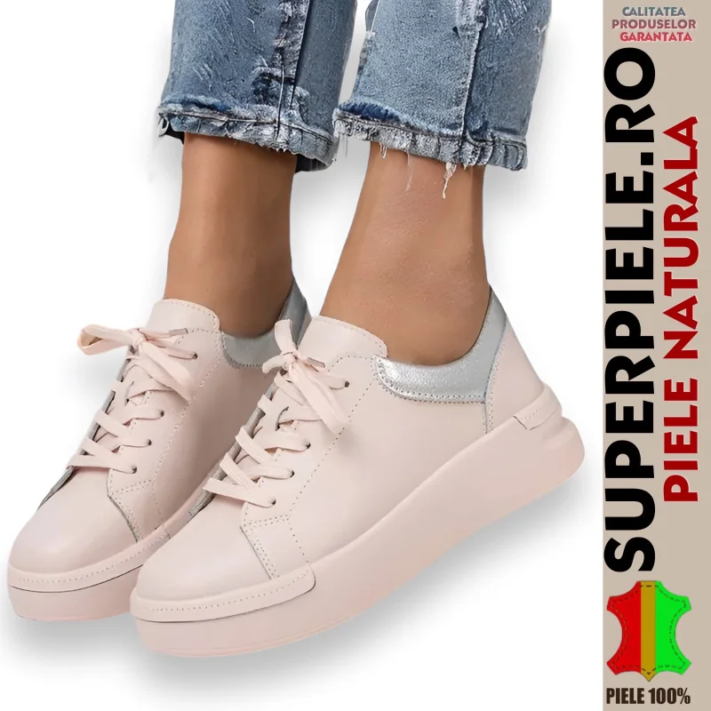 CHAUSSURES DÉCONTRACTÉES Rose |ZARAVA|-CUIR NATUREL