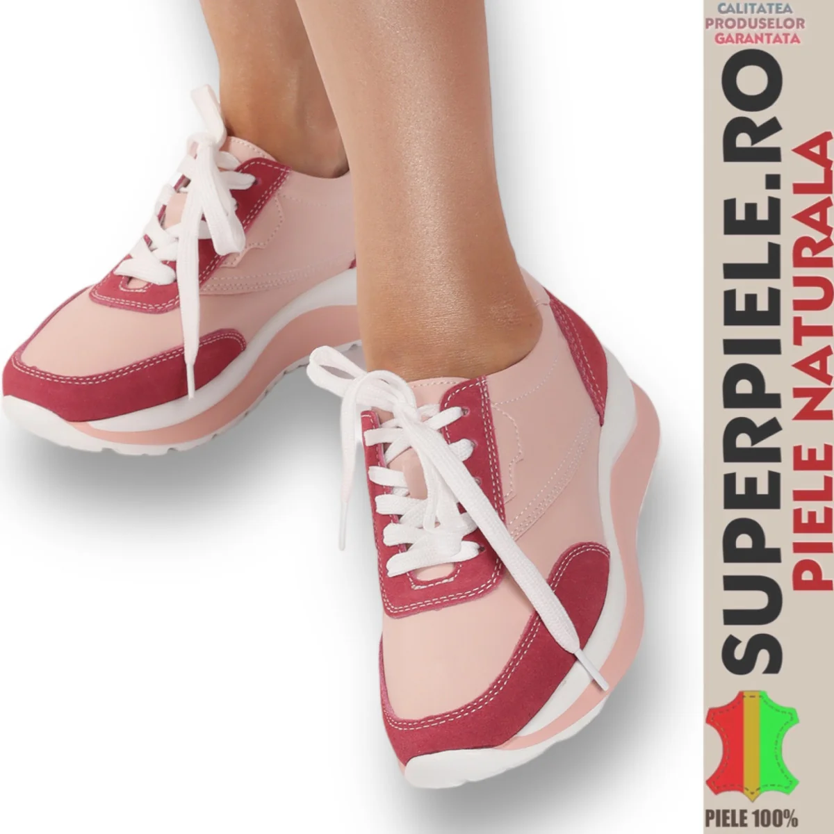 Baskets femme en cuir naturel avec style |DONALD|-5 couleurs