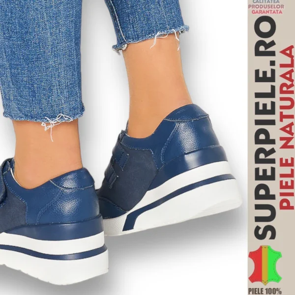 Scarpe in vera pelle |KUZI| Con piattaforma Chiusura con cinturino
