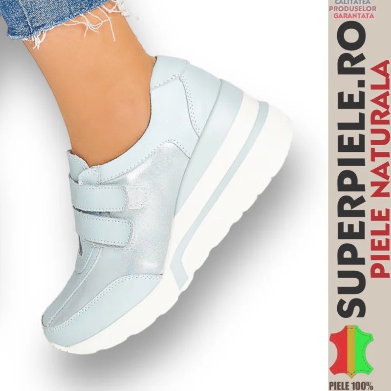 Scarpe in vera pelle |KUZI| Con piattaforma Chiusura con cinturino