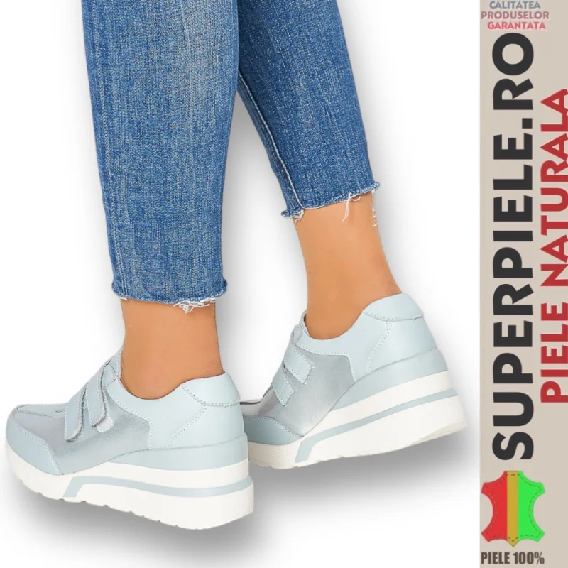 Scarpe in vera pelle |KUZI| Con piattaforma Chiusura con cinturino