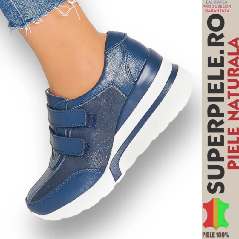 Scarpe in vera pelle |KUZI| Con piattaforma Chiusura con cinturino