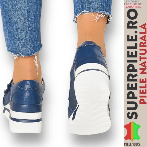 Scarpe in vera pelle |KUZI| Con piattaforma Chiusura con cinturino