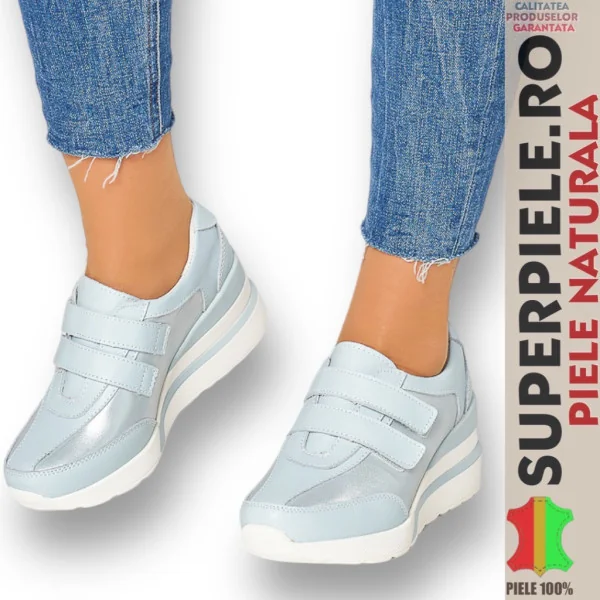 Scarpe in vera pelle |KUZI| Con piattaforma Chiusura con cinturino