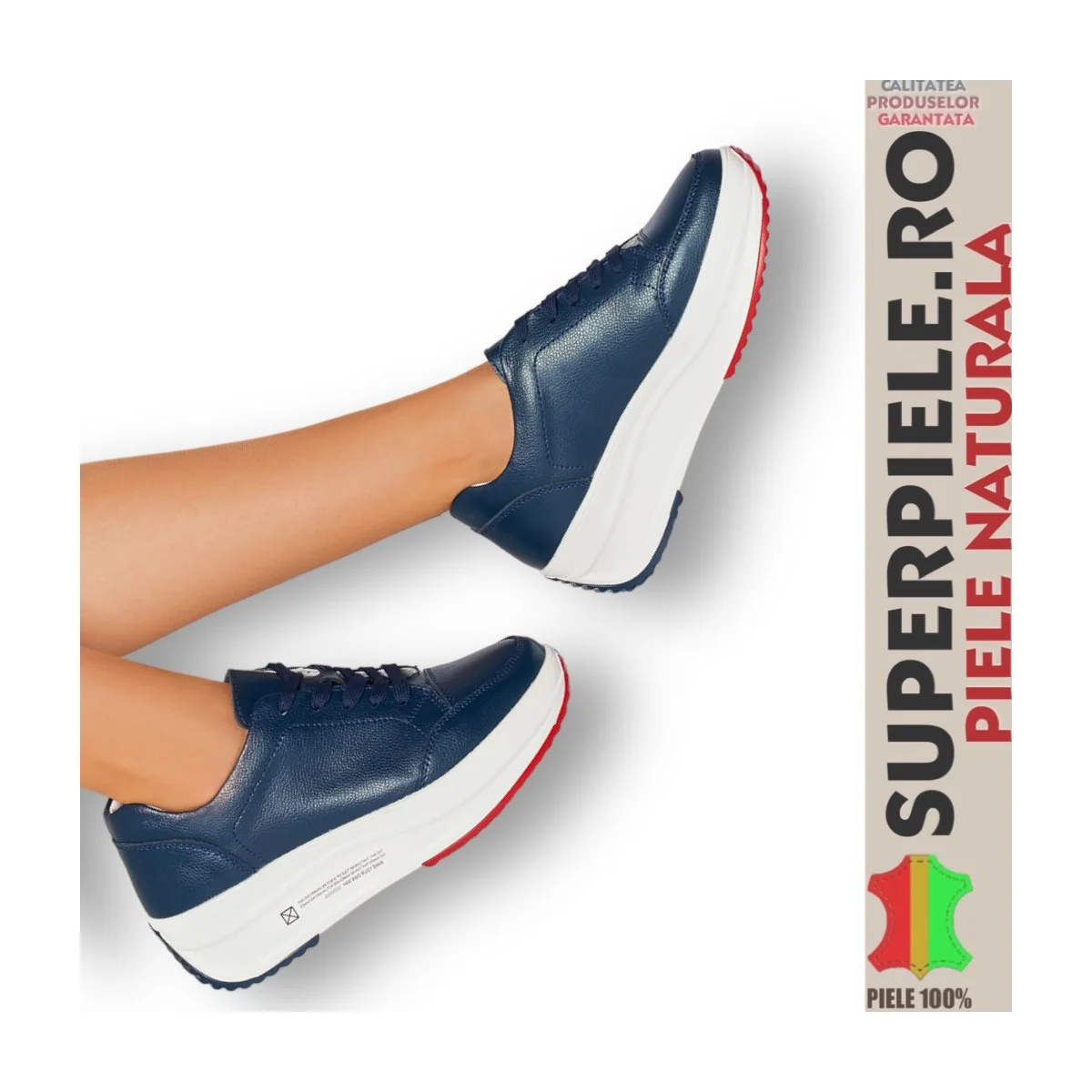 Superpiele - Magazin Online de Încăltăminte-Genti din Piele NaturalăFritidsskor i äkta läder med höga sulor |NOMERIZ| -5 färger
