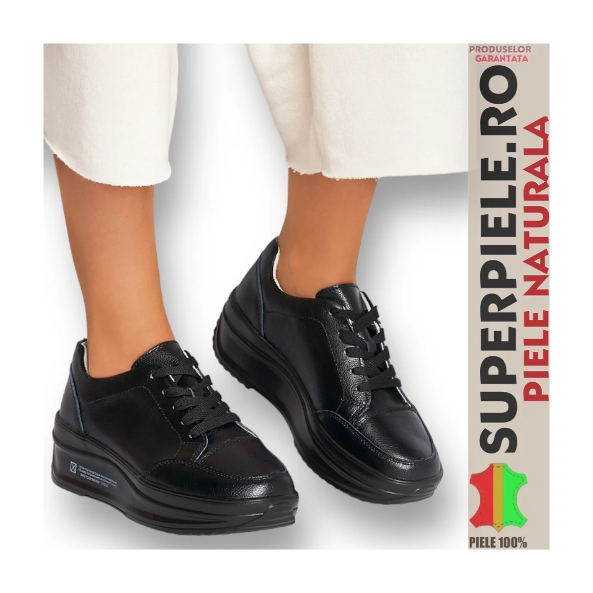 Superpiele - Magazin Online de Încăltăminte-Genti din Piele NaturalăFritidsskor i äkta läder med höga sulor |NOMERIZ| -5 färger