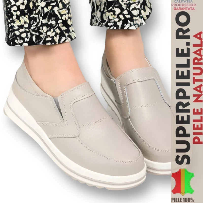 Superpiele - Magazin Online de Încăltăminte-Genti din Piele NaturalăDamloafers i äkta läder med tjocka sulor |HERMEZA|