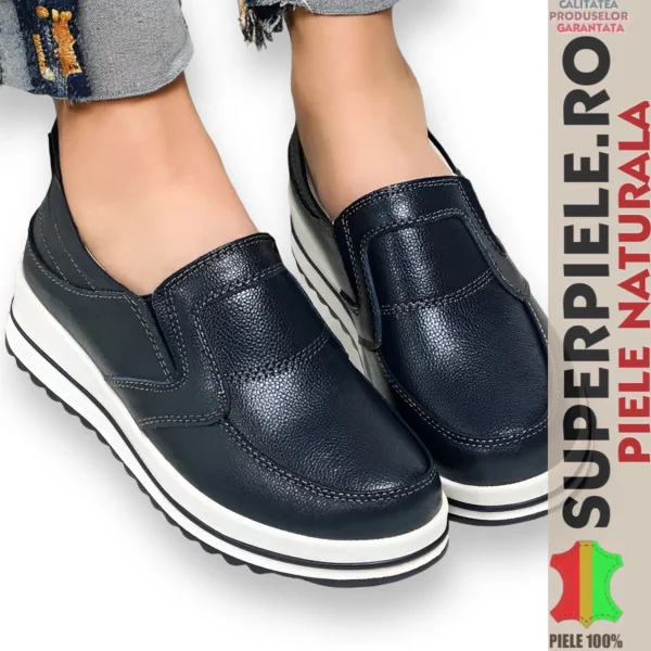 Superpiele - Magazin Online de Încăltăminte-Genti din Piele NaturalăDamloafers i äkta läder med tjocka sulor |HERMEZA|