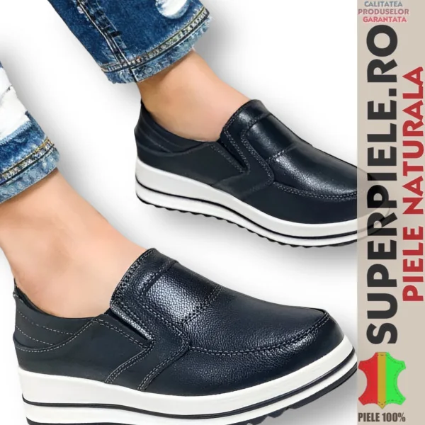 Superpiele - Magazin Online de Încăltăminte-Genti din Piele NaturalăDamloafers i äkta läder med tjocka sulor |HERMEZA|