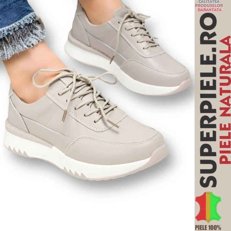 Superpiele - Magazin Online de Încăltăminte-Genti din Piele NaturalăSneakers piele naturala de dama cu inchidere siret |STILOZI|