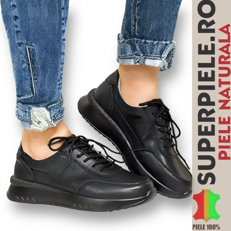 Superpiele - Magazin Online de Încăltăminte-Genti din Piele NaturalăSneakers piele naturala de dama cu inchidere siret |STILOZI|