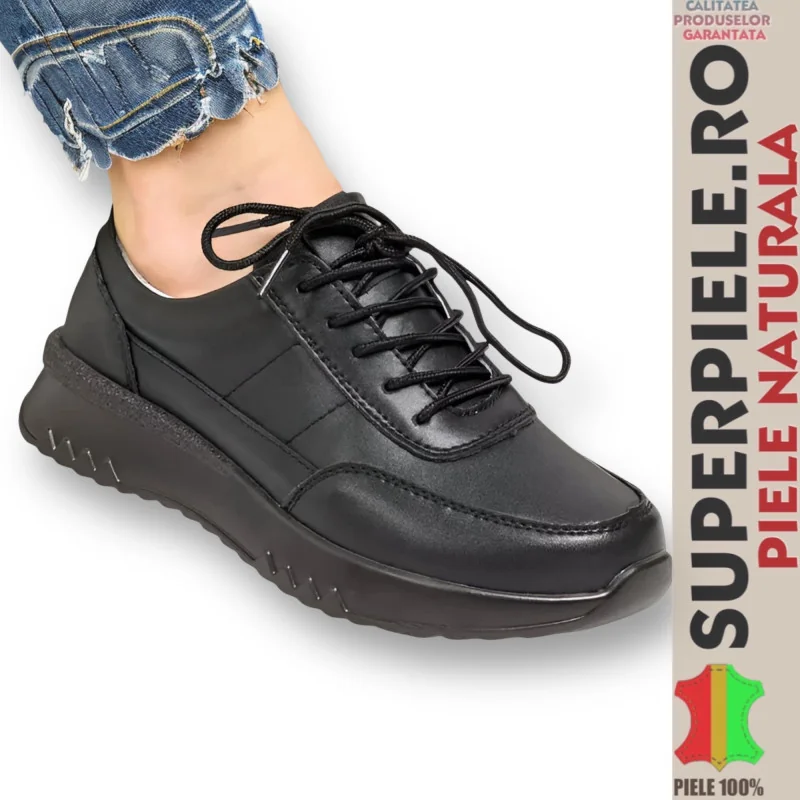 Superpiele - Magazin Online de Încăltăminte-Genti din Piele NaturalăSneakers piele naturala de dama cu inchidere siret |STILOZI|