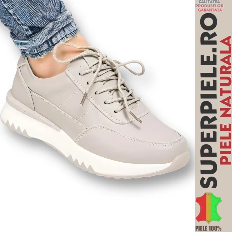 Superpiele - Magazin Online de Încăltăminte-Genti din Piele NaturalăSneakers piele naturala de dama cu inchidere siret |STILOZI|