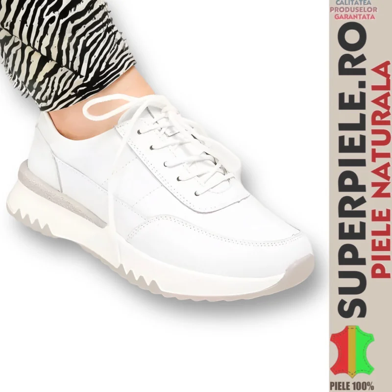Superpiele - Magazin Online de Încăltăminte-Genti din Piele NaturalăSneakers piele naturala de dama cu inchidere siret |STILOZI|