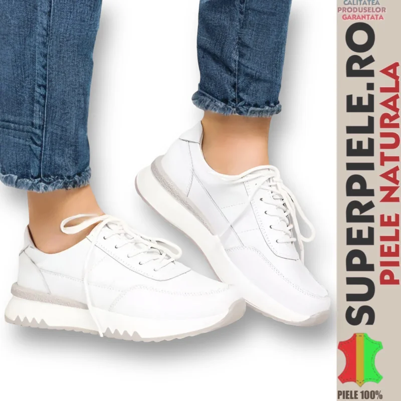 Superpiele - Magazin Online de Încăltăminte-Genti din Piele NaturalăSneakers piele naturala de dama cu inchidere siret |STILOZI|