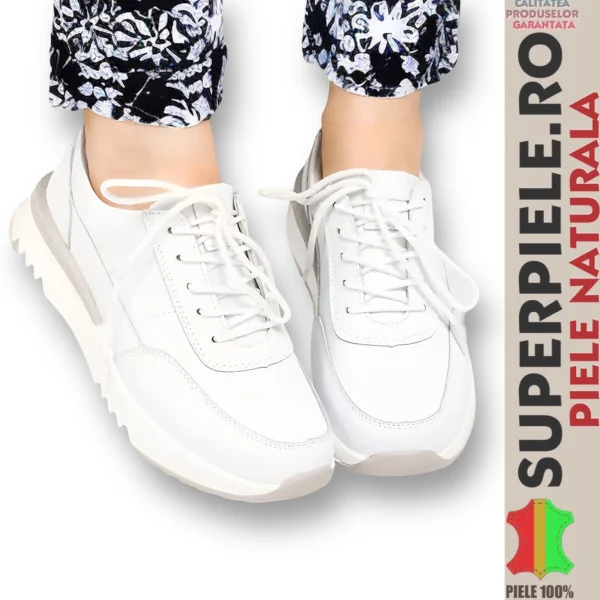 Superpiele - Magazin Online de Încăltăminte-Genti din Piele NaturalăSneakers piele naturala de dama cu inchidere siret |STILOZI|