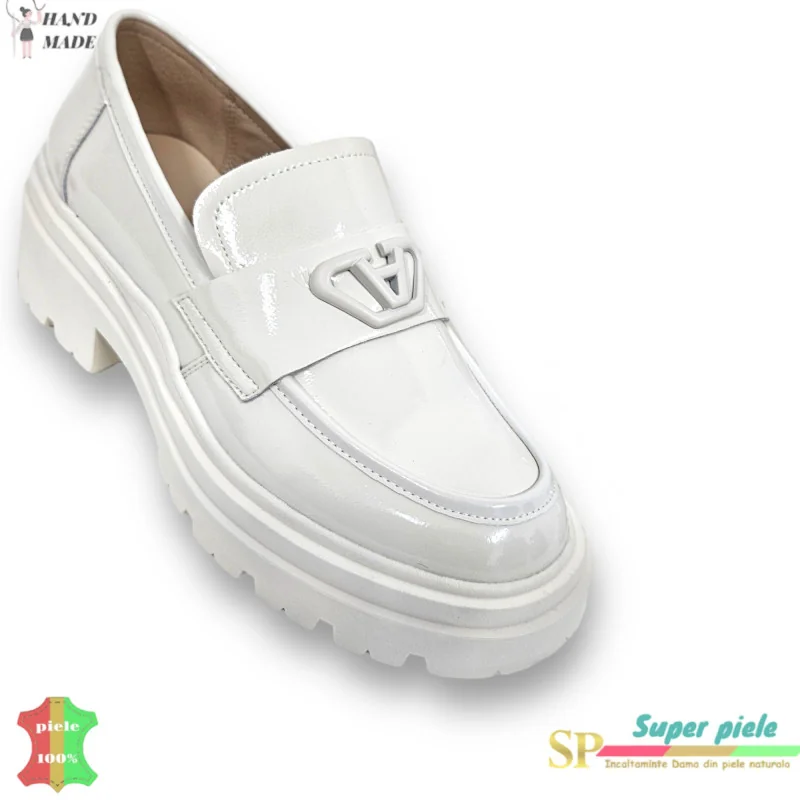 Handgefertigte glänzende Loafer aus echtem Leder |LIRANA|-6 Farben