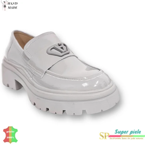 Handgefertigte glänzende Loafer aus echtem Leder |LIRANA|-6 Farben