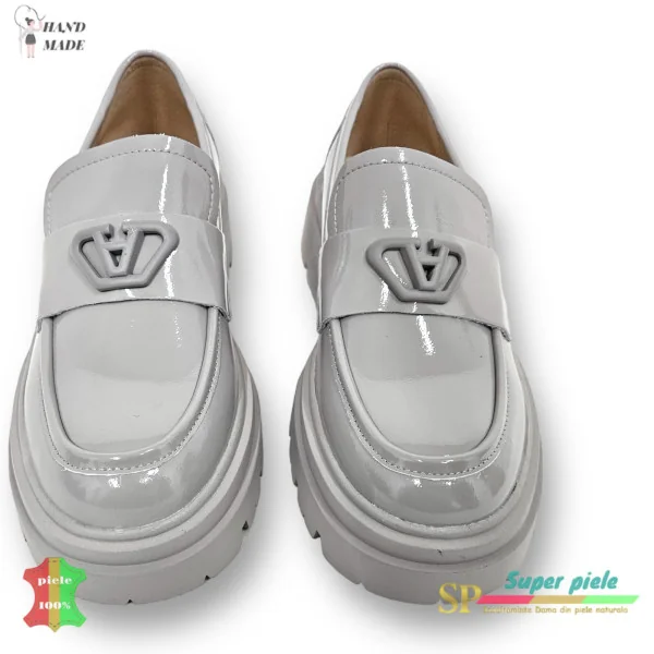Handgefertigte glänzende Loafer aus echtem Leder |LIRANA|-6 Farben