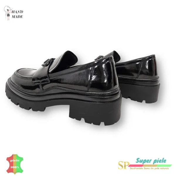 Handgefertigte glänzende Loafer aus echtem Leder |LIRANA|-6 Farben