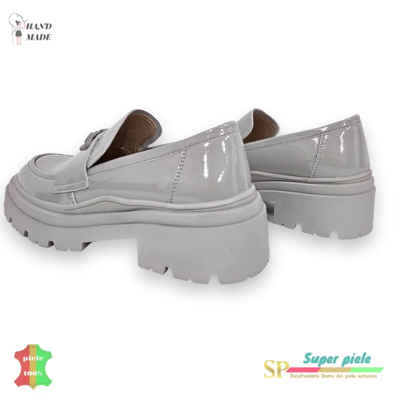 Handgefertigte glänzende Loafer aus echtem Leder |LIRANA|-6 Farben