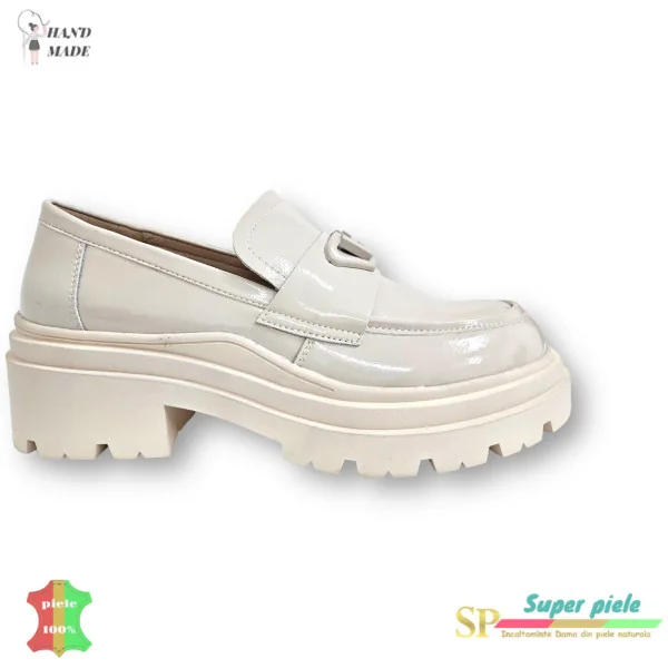 Handgefertigte glänzende Loafer aus echtem Leder |LIRANA|-6 Farben