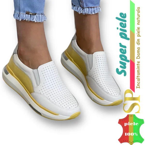 ΓΥΝΑΙΚΕΙΑ ΑΝΕΣΗΜΕΡΗ ΑΝΔΡΙΚΑ ΠΑΠΟΥΤΣΙΑ SLIP-ON ΑΠΟ ΦΥΣΙΚΟ ΔΕΡΜΑ -|SLOTTI|