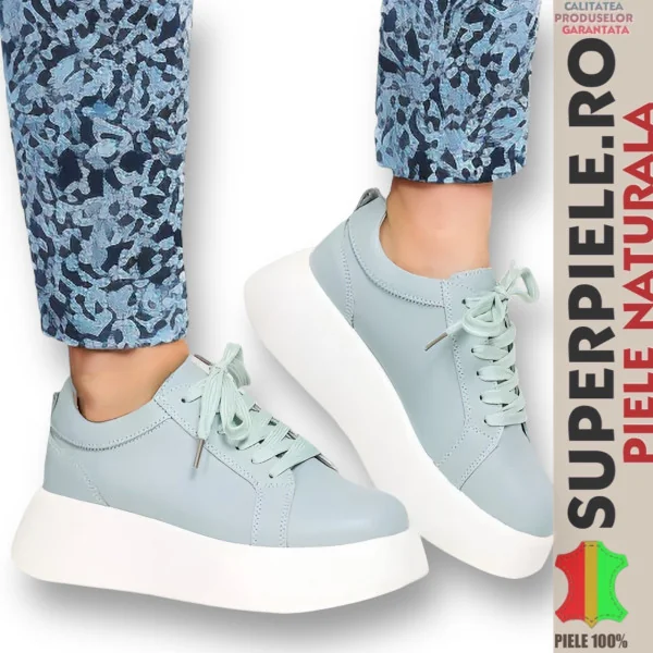 Adidas ženskih visokih potplata od prirodne kože s vezicama |KREVOLA|-5 boja