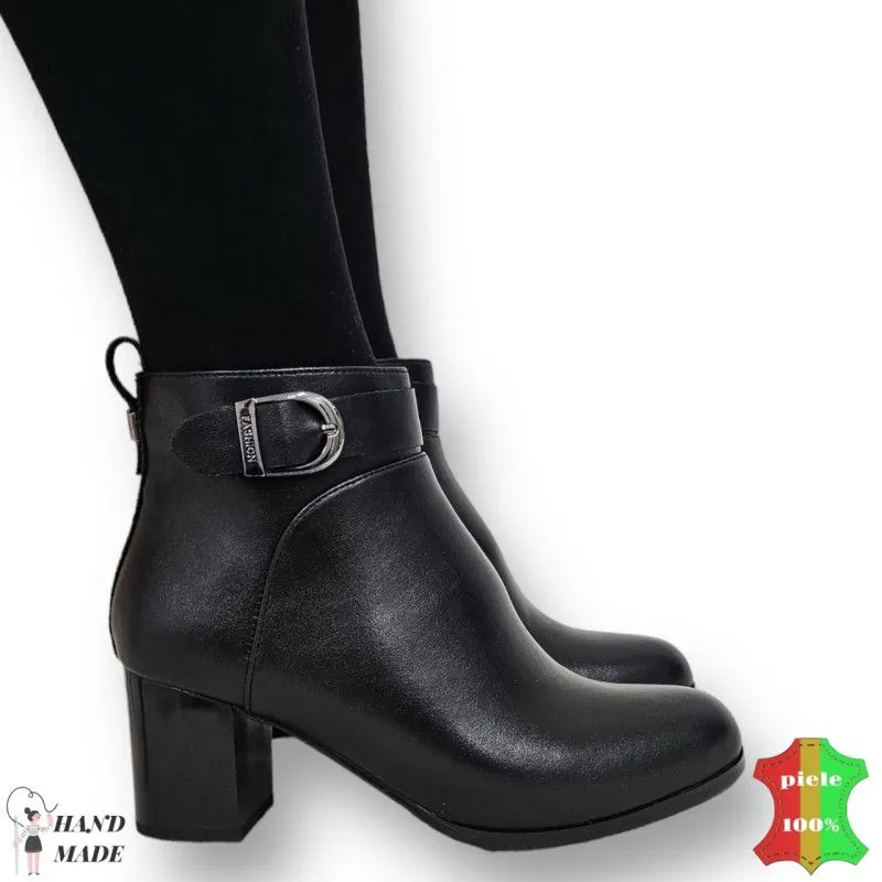Elegante handgefertigte Stiefeletten aus echtem Leder |MOZAVI|