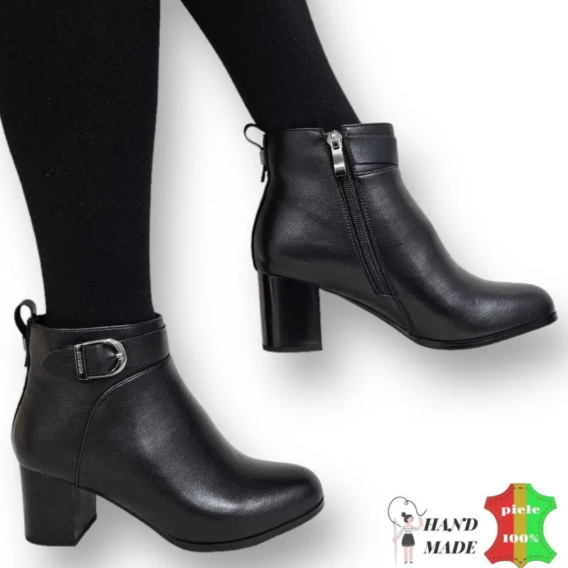 Elegante handgefertigte Stiefeletten aus echtem Leder |MOZAVI|
