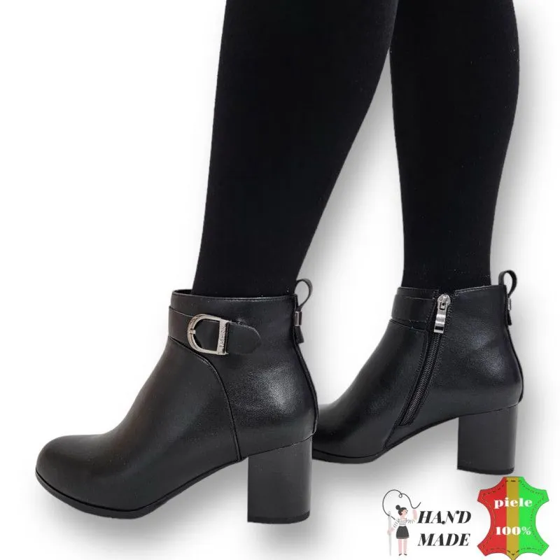 Elegante handgefertigte Stiefeletten aus echtem Leder |MOZAVI|