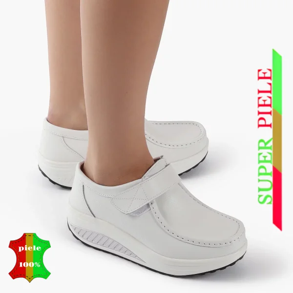 bailarinas y mocasinesZapatos casuales |SKALOBA|con plataforma-Piel natural