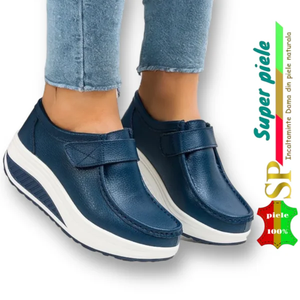 copy of Pantofi Casual din Piele Naturală Întoarsă Cu toc mic F002-602