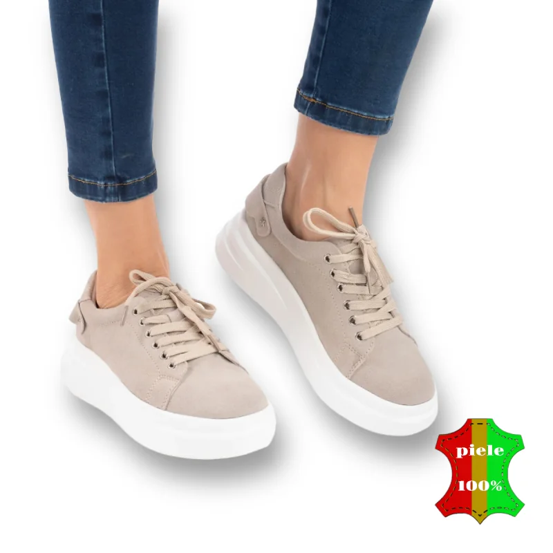 Superpiele - Magazin Online de Încăltăminte-Genti din Piele NaturalăAdidasi dama piele naturala |VIMOTTI|cu talpa groasa, accesoriu la calcai