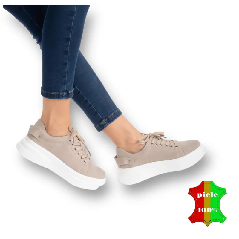 Superpiele - Magazin Online de Încăltăminte-Genti din Piele NaturalăAdidasi dama piele naturala |VIMOTTI|cu talpa groasa, accesoriu la calcai