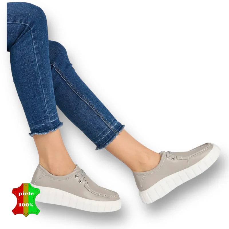 online winkel voor damesschoenen van echt leerCasual loafers van echt leer met veters |ZAMODIZ|-4 kleuren