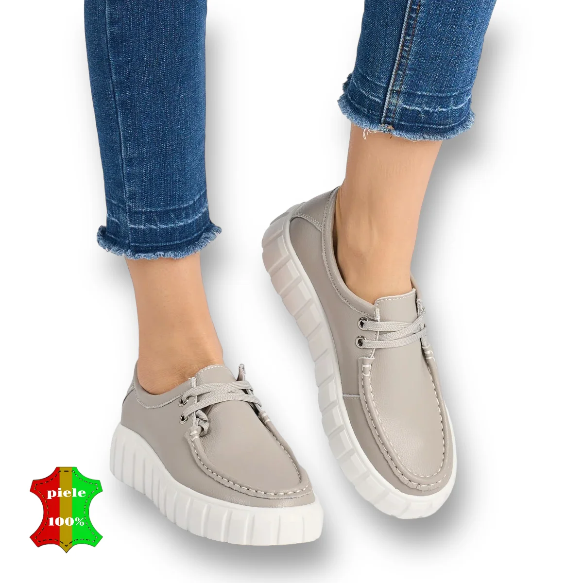 online winkel voor damesschoenen van echt leerCasual loafers van echt leer met veters |ZAMODIZ|-4 kleuren