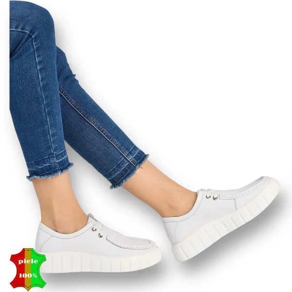 online winkel voor damesschoenen van echt leerCasual loafers van echt leer met veters |ZAMODIZ|-4 kleuren