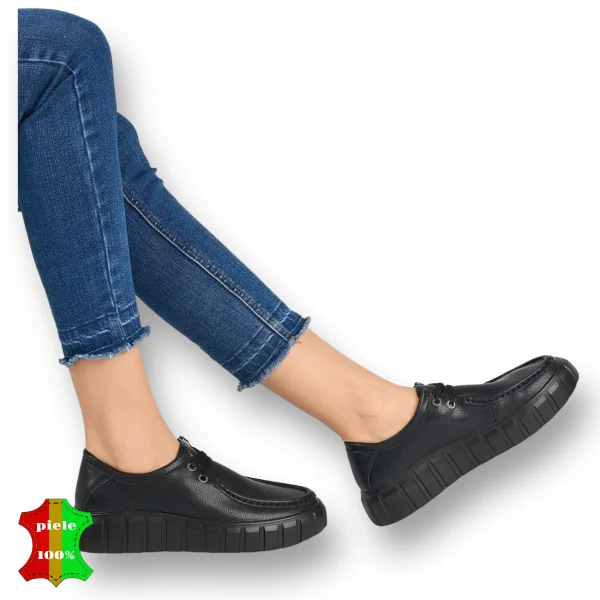 online winkel voor damesschoenen van echt leerCasual loafers van echt leer met veters |ZAMODIZ|-4 kleuren