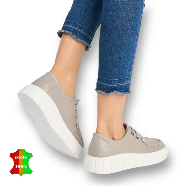 online winkel voor damesschoenen van echt leerCasual loafers van echt leer met veters |ZAMODIZ|-4 kleuren