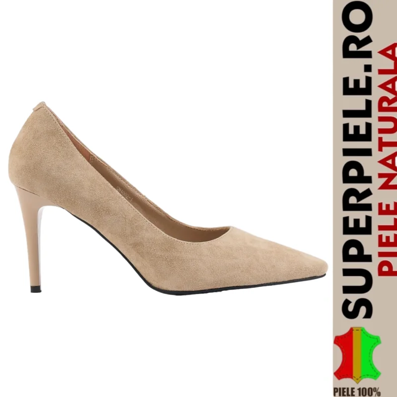 Chaussures à talons aiguilles en cuir véritable à talon fin |SUVANO|