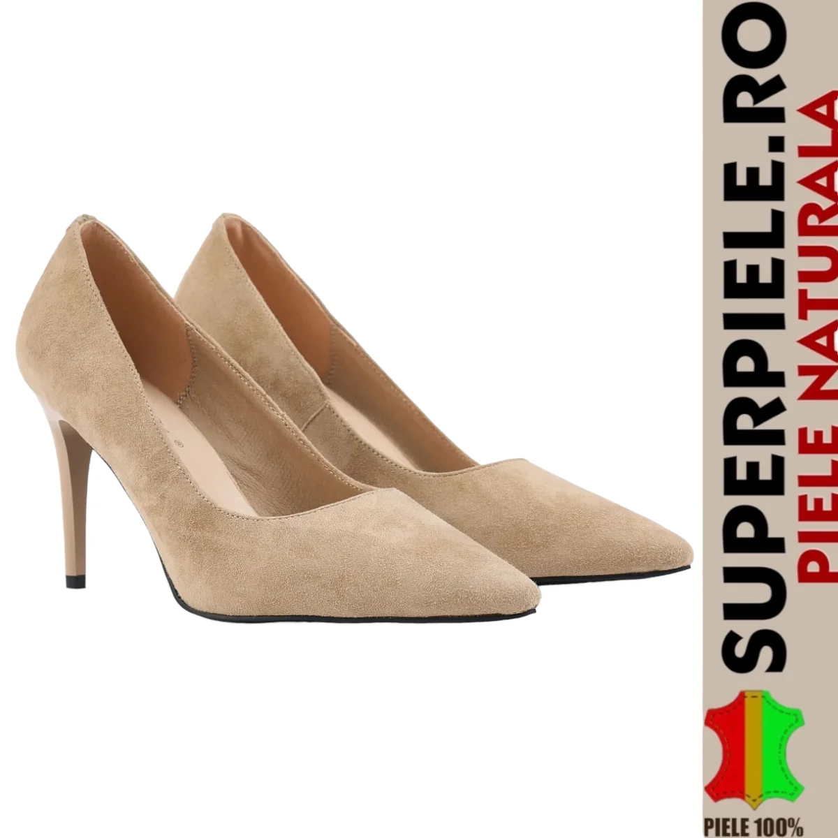 Chaussures à talons aiguilles en cuir véritable à talon fin |SUVANO|