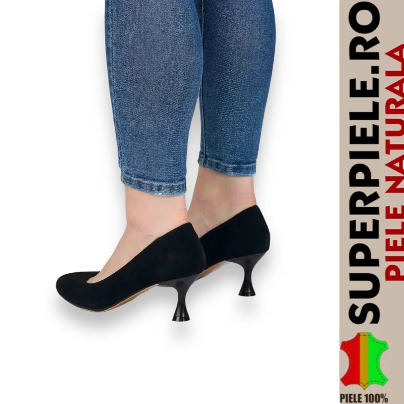 Superpiele - Magazin Online de Încăltăminte-Genti din Piele NaturalăEleganta svarta mockaskor med låg klack |MIVOLLI|